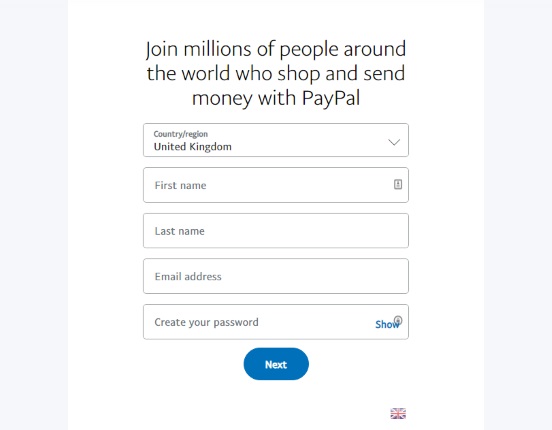 Your PayPal Registration Starts Here